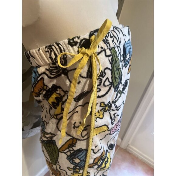 Benetton Towel Wrap Spa Elastic Button Tie Peanuts Charlie Brown Linus Lucy - Picture 2 of 7